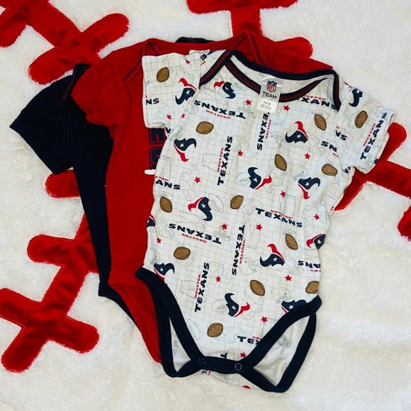 NFL Other - Houston Texans Baby Boy 3-6 Months 3 Pack Onesies